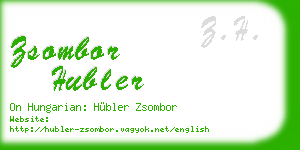 zsombor hubler business card