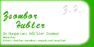 zsombor hubler business card